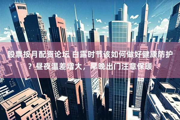 股票按月配资论坛 白露时节该如何做好健康防护？昼夜温差增大，早晚出门注意保暖